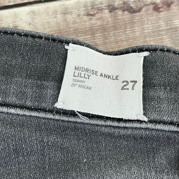 Hudson Jeans Women's Size 27 Gray Lilly Mid Rise Ankle Skinny Denim Flap Pockets - Picture 4 of 15